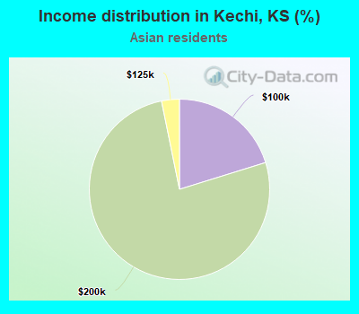 Income distribution in Kechi, KS (%)