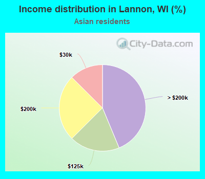 Income distribution in Lannon, WI (%)