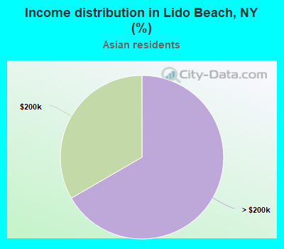Income distribution in Lido Beach, NY (%)