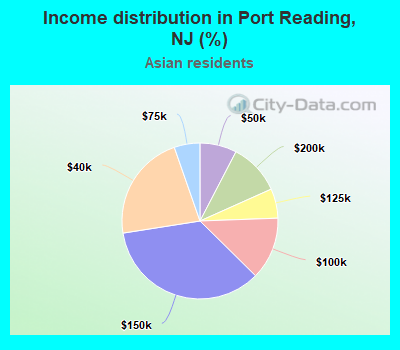Income distribution in Port Reading, NJ (%)