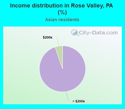 Income distribution in Rose Valley, PA (%)