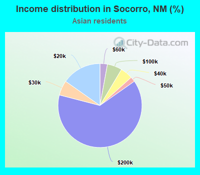 Income distribution in Socorro, NM (%)