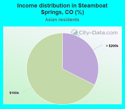 Income distribution in Steamboat Springs, CO (%)