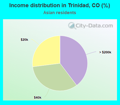 Income distribution in Trinidad, CO (%)