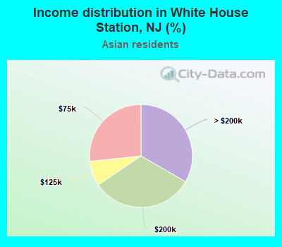 Income distribution in White House Station, NJ (%)