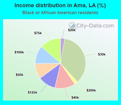 Income distribution in Ama, LA (%)