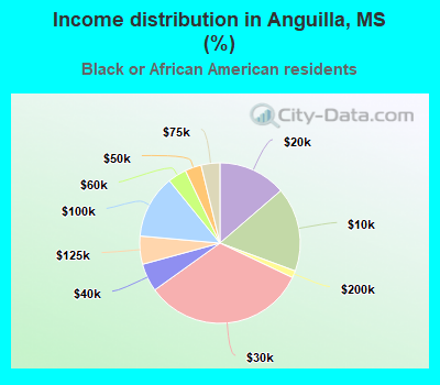 Income distribution in Anguilla, MS (%)