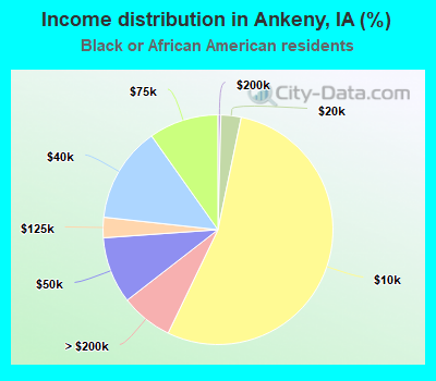 Income distribution in Ankeny, IA (%)