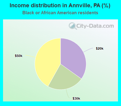 Income distribution in Annville, PA (%)