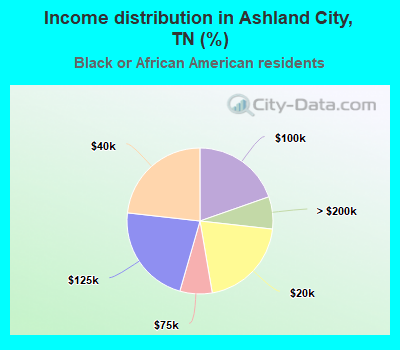 Income distribution in Ashland City, TN (%)