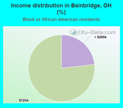 Income distribution in Bainbridge, OH (%)