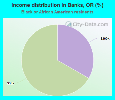 Income distribution in Banks, OR (%)