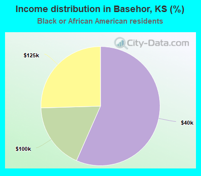 Income distribution in Basehor, KS (%)