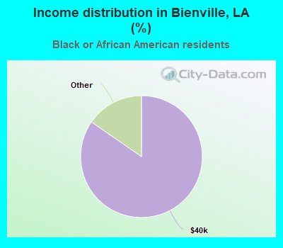 Income distribution in Bienville, LA (%)
