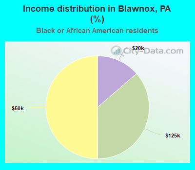 Income distribution in Blawnox, PA (%)
