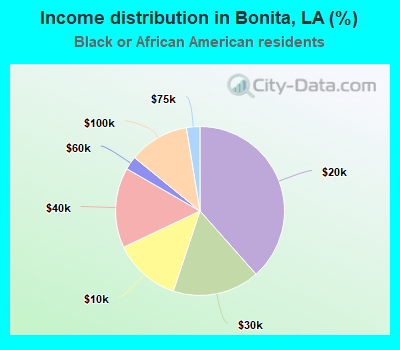 Income distribution in Bonita, LA (%)