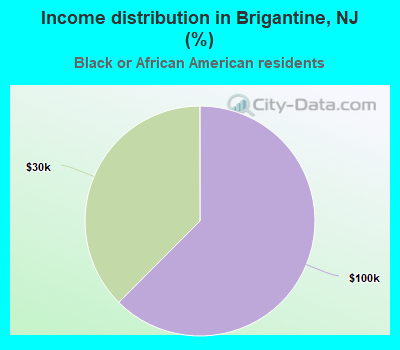 Income distribution in Brigantine, NJ (%)