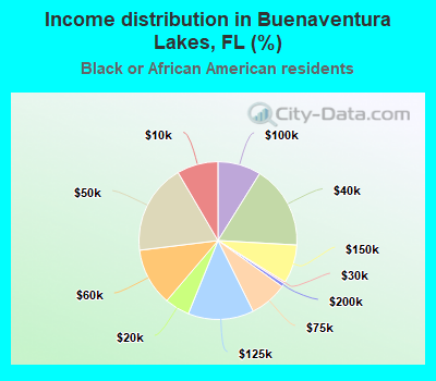 Income distribution in Buenaventura Lakes, FL (%)