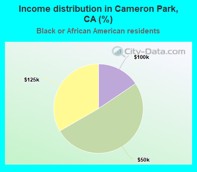 Income distribution in Cameron Park, CA (%)