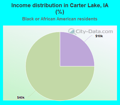 Income distribution in Carter Lake, IA (%)