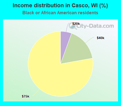 Income distribution in Casco, WI (%)
