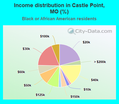 Income distribution in Castle Point, MO (%)