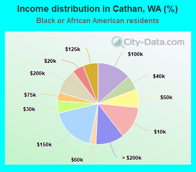Income distribution in Cathan, WA (%)