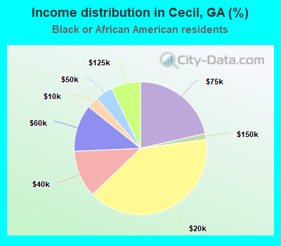 Income distribution in Cecil, GA (%)