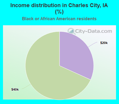 Income distribution in Charles City, IA (%)