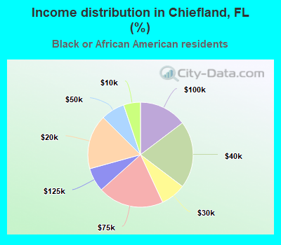 Income distribution in Chiefland, FL (%)