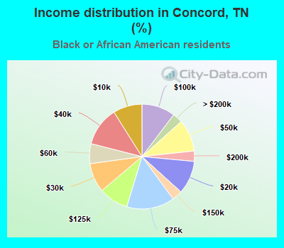 Income distribution in Concord, TN (%)