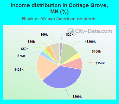 Income distribution in Cottage Grove, MN (%)