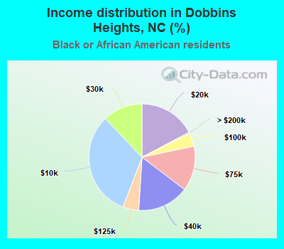 Income distribution in Dobbins Heights, NC (%)