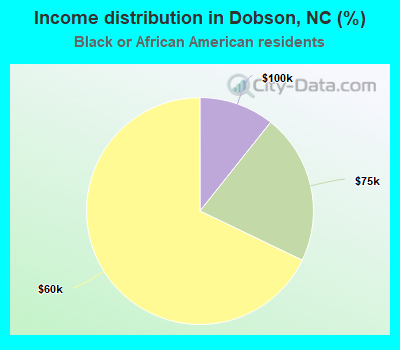 Income distribution in Dobson, NC (%)