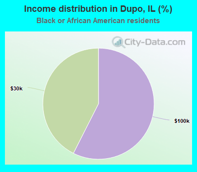 Income distribution in Dupo, IL (%)