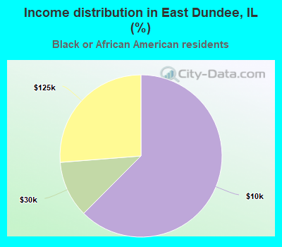 Income distribution in East Dundee, IL (%)