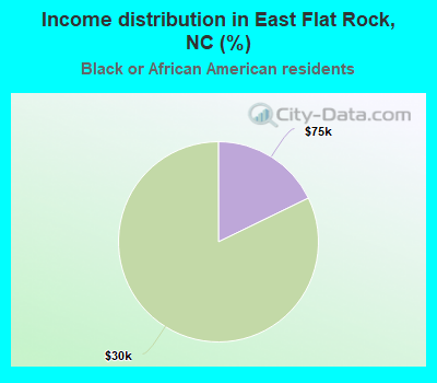 Income distribution in East Flat Rock, NC (%)