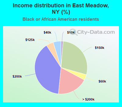 Income distribution in East Meadow, NY (%)