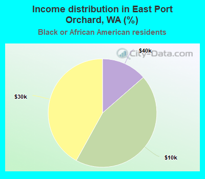 Income distribution in East Port Orchard, WA (%)