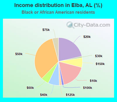 Income distribution in Elba, AL (%)