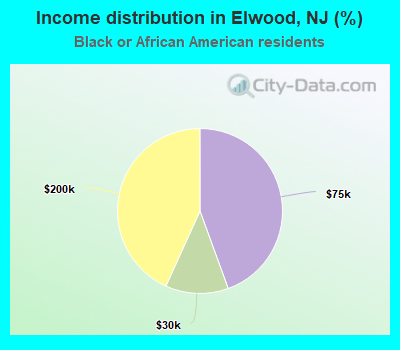 Income distribution in Elwood, NJ (%)