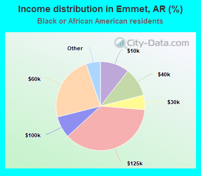 Income distribution in Emmet, AR (%)