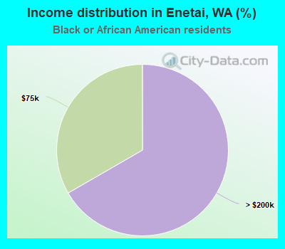 Income distribution in Enetai, WA (%)