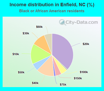 Income distribution in Enfield, NC (%)