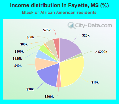 Income distribution in Fayette, MS (%)