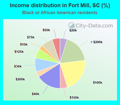 Income distribution in Fort Mill, SC (%)