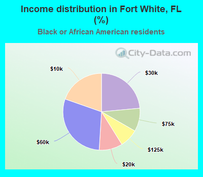 Income distribution in Fort White, FL (%)
