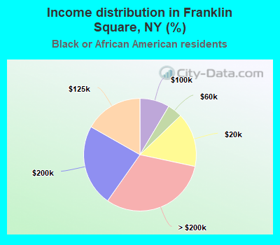 Income distribution in Franklin Square, NY (%)