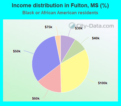 Income distribution in Fulton, MS (%)