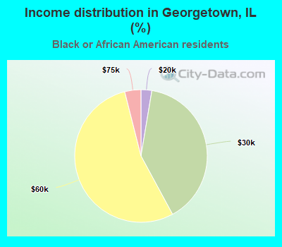 Income distribution in Georgetown, IL (%)